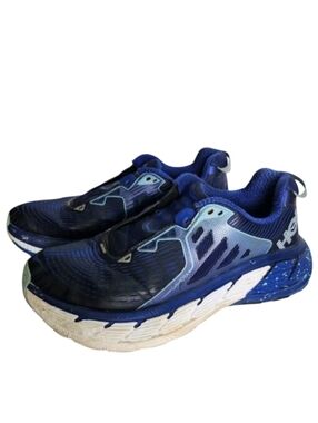 Hoka One One Gaviota Athletic Running Shoes Womens 8 Blue Comfort No Laces